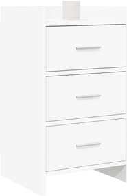 vidaXL Κομοδίνα Λευκό 40 x 36 x 70 εκ. Επεξεργασμένο Ξύλο
