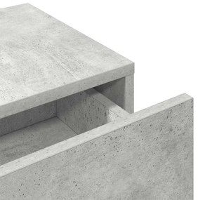 Ράφι τοίχου με συρτάρια Γκρι μπετόν 100x36x19 cm Ξύλο μηχανής 859989