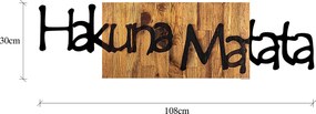 Decorative Wooden Wall Accessory Hakuna Matata 4 Black
Light Walnut