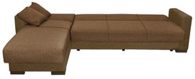 Καναπές Κρεβάτι Γωνιακός JOSE Καφέ Γκρι 270x165x84cm - 14210003