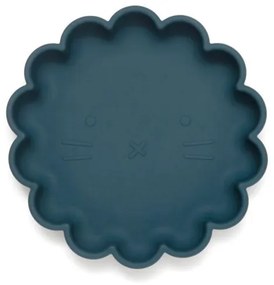 Petit Monkey Πιάτο Σιλικόνης Lion 18x18x3cm Balsam Blue PTM-SP5
