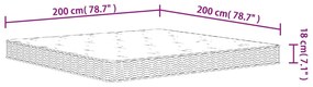 ΣΤΡΩΜΑ ΜΕ BONNELL SPRINGS ΜΕΣΑΙΑ ΣΚΛΗΡΟΤΗΤΑ 200 X 200 ΕΚ. 3206415