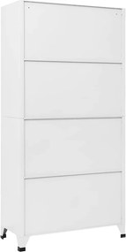 vidaXL Φοριαμός Λευκός 90 x 40 x 180 εκ. Ατσάλινος