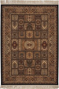 Χαλί Isfahan 3517D Black-Black Βιοκαρπέτ 160X230cm