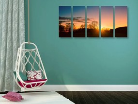 Εικόνα 5 μερών ενός όμορφου ηλιοβασιλέματος - 200x100