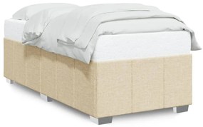 vidaXL Πλαίσιο κρεβατιού χωρίς στρώμα Κρέμα 80x200 cm Ύφασμα