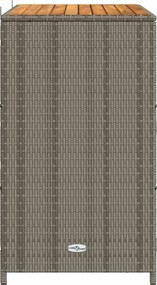 vidaXL Ντουλαπιού Γκρι 70 x 50 x 87 εκ Πολυεστέρας και Ρόλυ Ράττεν