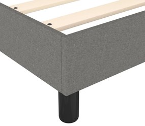 vidaXL Κρεβάτι Boxspring με Στρώμα Σκούρο Γκρι 160x200 εκ Υφασμάτινο