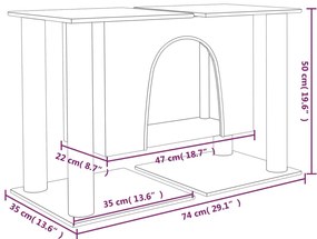 vidaXL Γατόδεντρο Aνοιχτό Γκρι 50 εκ. με Στύλους Ξυσίματος από Σιζάλ