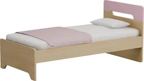 Κρεβάτι Μονό Saturna Ροζ, για Στρώμα 90x190 εκ.