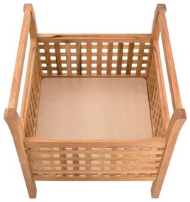 vidaXL Πάγκος με Αποθηκευτικό Χώρο 49 x 48 x 49 εκ Μασίφ Ξύλο Καρυδιάς