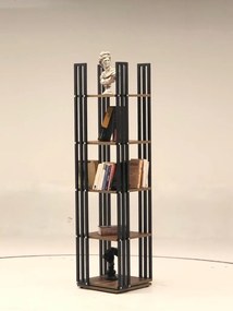 Fidelio ΠΕΡΙΣΤΡΕΦΟΜΕΝΗ ΒΙΒΛΙΟΘΗΚΗ (WIND) ΜΕ 5 ΡΑΦΙΑ 170*40*40ΕΚ. FIDELIO-FD-WIND