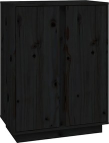 vidaXL Ντουλάπι Μαύρος 60x35x80 εκ. από Μασίφ Ξύλο Πεύκου