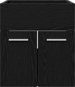 vidaXL Ντουλάπι νιπτήρα Μαύρη Οξυά 41 x 38,5 x 46 cm