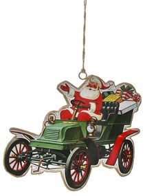 Χριστουγεννιάτικο Στολίδι Αμάξι Μεταλλικό iliadis 15x12εκ. 79131