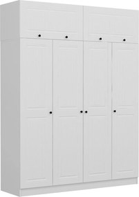 Τετραφυλλη Ντουλαπα Λευκη KALEO 52x315x210