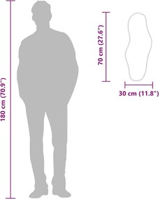 vidaXL Καθρέφτης Τοίχου Χρυσός 70x30 εκ.
