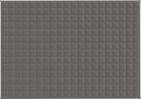 vidaXL Κουβέρτα Βαρύτητας Γκρι 138 x 200 εκ. 6 κ. Υφασμάτινη