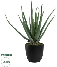 Artificial Garden ALOE 20065 Τεχνητό Διακοσμητικό Φυτό Αλόη Υ50cm  Globostar-20065-Πράσινο 20065