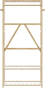 vidaXL Κρεμάστρα Ρούχων με Ράφια 80x40x175 εκ. Μπαμπού