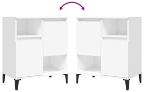 vidaXL Ντουλάπια 2 τεμ. Λευκά 60 x 35 x 70 εκ. από Επεξεργασμένο Ξύλο
