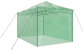 vidaXL Θερμοκήπιο με στέγη Πράσινο 290 x 430 x 315 εκ Ατσάλι