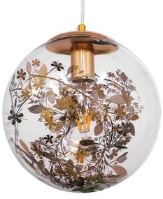 Φωτιστικό Οροφής Harper 01511 1xΕ27 Γιρλάντα Φ25x30cm Clear Gold GloboStar