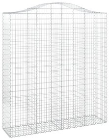 vidaXL Συρματοκιβώτια Τοξωτά 4 τεμ. 200x50x220/240 εκ. Γαλβαν. Ατσάλι