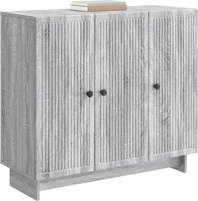 vidaXL Πλαϊνό γραφείο Γκρι Sonoma 89 x 34,5 x 80 εκ Επεξεργασμένο Ξύλο