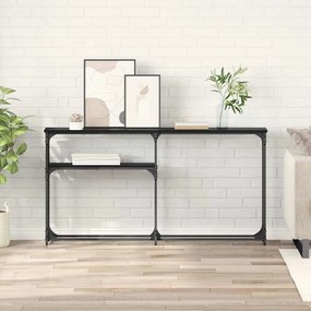 vidaXL ΤραπέζιΚονσόλας Μαύρη Οξυά 146 x 22.5 x 75 εκ.