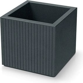 Γλάστρα - κασπώ Coro τετράγωνη γραφίτης Y36x40x40εκ.