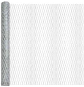 vidaXL Σετ Φραχτών Γαλβανισμένος χάλυβας 25 x 1.5 μ (πλέγμα 13 χιλ.)