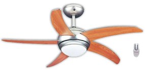 Primo PRCF-80285 Ανεμιστήρας Οροφή 44'' 110εκ. Με Τηλεχειριστήριο 1 Φως 5 Φτερά Κερασί