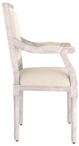 vidaXL Πολυθρόνα Μπεζ 54 x 59 x 99 εκ. Λινή