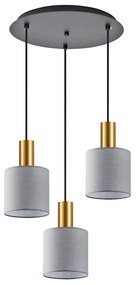 Φωτιστικό Οροφής Τρίφωτο Homelighting 77-8607 Gold/Grey