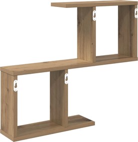 vidaXL Ράφι Τοίχου Artisan Δρυς 60 x 12 x 50,5 εκ Επεξεργασμένο Ξύλο
