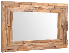 vidaXL Καθρέφτης Διακοσμητικός Ορθογώνιος 90 x 60 εκ. από Ξύλο Teak