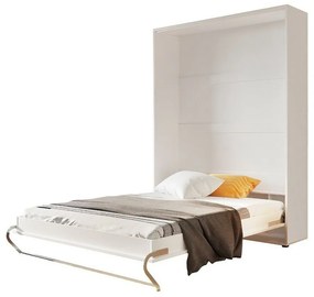 Κρεβάτι - ντουλάπα Concept Pro Lenart AH109, Διπλό, Άσπρο, 140x200, Πλαστικοποιημένη μοριοσανίδα, Τάβλες για Κρεβάτι, 155x237x217cm | Epipla1.gr