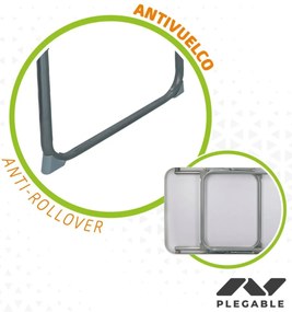 Πτυσσομενο τραπεζακι Aktive Λευκό 60 x 40 x 40 cm (4 Μονάδες)