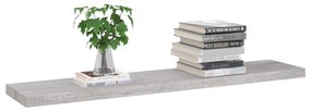 vidaXL Ράφια Τοίχου 4 τεμ. Γκρι Σκυροδέματος 120x23,5x3,8 εκ. MDF