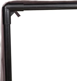 vidaXL Ξαπλώστρα Διπλή Μπεζ από Συνθετικό Ρατάν με Οροφή / Κουρτίνες