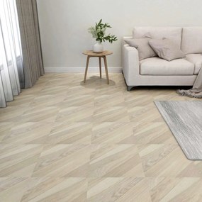 vidaXL Πλάκες Δαπέδου 55 pcs Μπεζ 5,11 τ.μ. PVC
