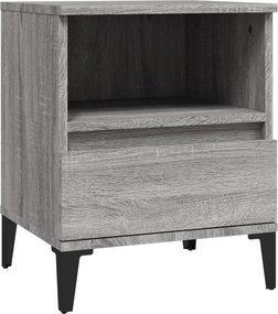 vidaXL Κομοδίνα 2 Τεμ. Γκρι Sonoma 40x35x50 εκ.