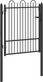 vidaXL Πύλη Φράχτη DRONTEN 100 x 125 cm Κλειδώσιμο Μέταλλο Μαύρο