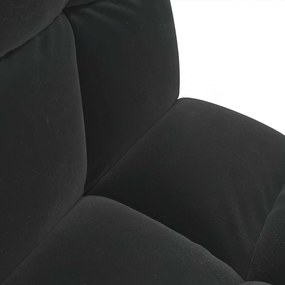 vidaXL Ρυθμιζόμενη Πολυθρόνα Δαπέδου Μαύρο Βελούδο