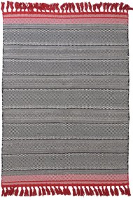 Χαλί Urban Cotton Kilim Estelle Bossa Nova Grey-Red Royal Carpet 200X290cm