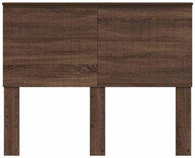 vidaXL Κεφαλάρι με κεφαλάρι Καφέ δρυς 120 cm Επεξεργασμένο ξύλο