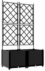 vidaXL Κηποτινάκι με Τρέλα 2 pcs Μαύρο 80 x 40 x 143 εκ. PP