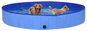 Πισίνα για Σκύλους Πτυσσόμενη Μπλε 300 x 40 εκ. από PVC