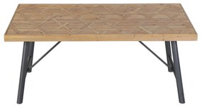 Τραπέζι DIL103 Brown-Black 180x90x75cm Espiel Μέταλλο,Ξύλο